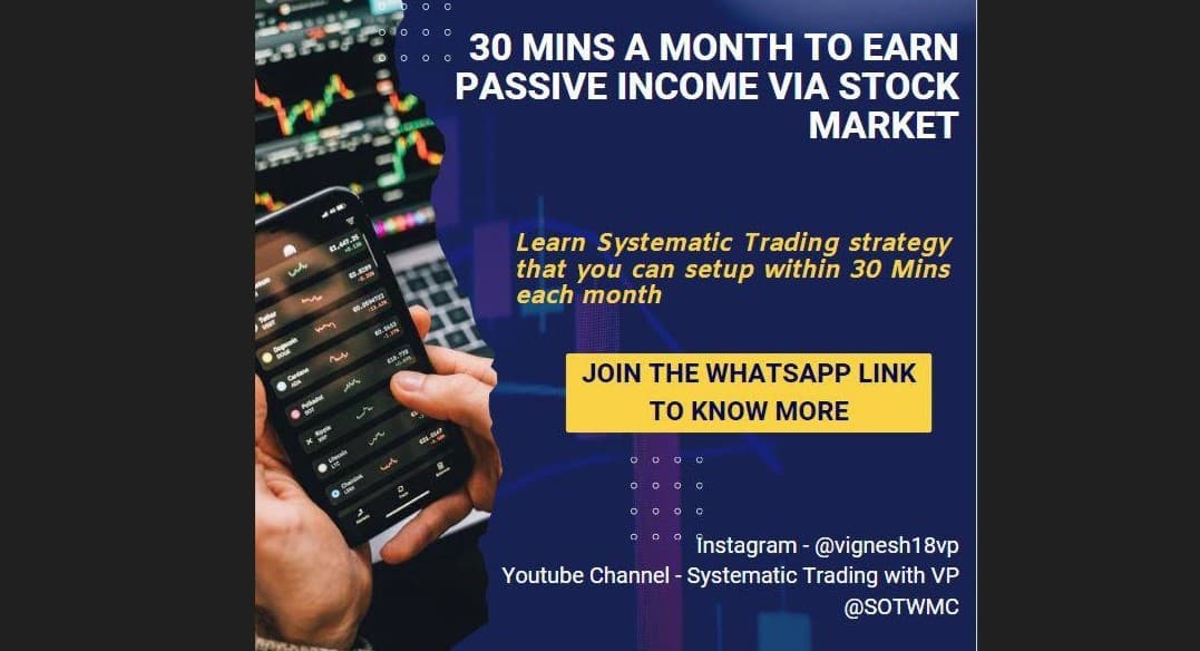 WEBNARS 30 Minutes a month to Setup your Side income using Systematic Trading